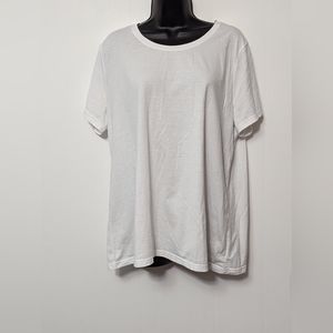 Women's Time and Tru Plain White T-shirt Size XXL